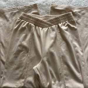 SHEIN Cream Boot Cut Pants